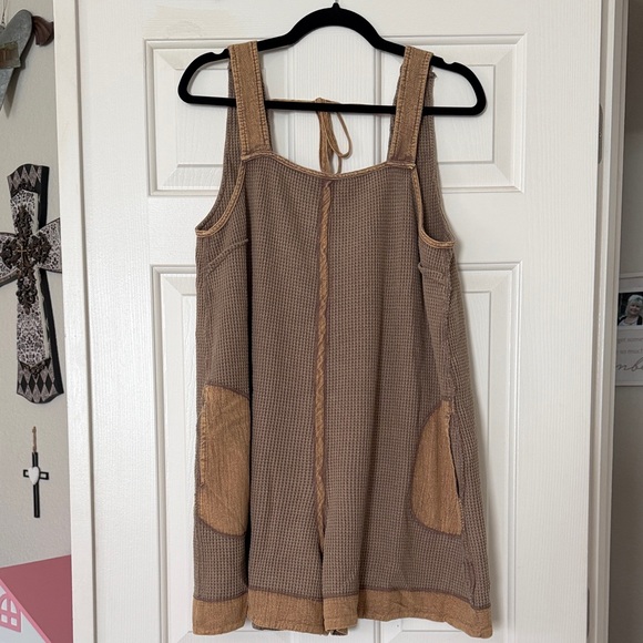 Umgee Pants - Umgee Casual Brown Shorts Romper